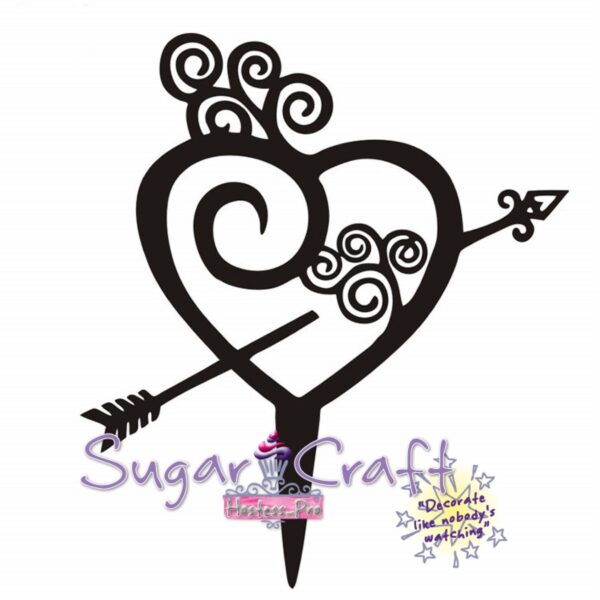 Cake Topper - Heart Love Acrylic - Image 2